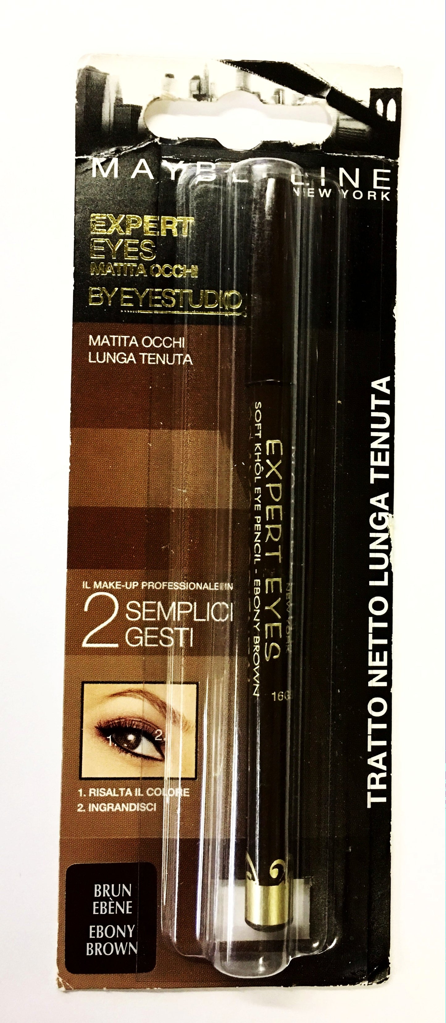 Maybelline New York Line Refine Crayon Oriental Eye Pencil, Ebony Brown - ADDROS.COM