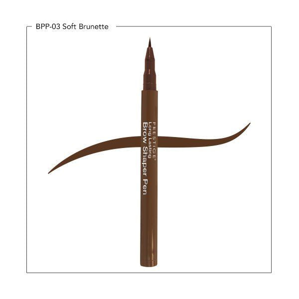 PRESTIGE COSMETICS Long Lasting Brow Shaper Pen - Dark Brunette (2-Pack) - ADDROS.COM