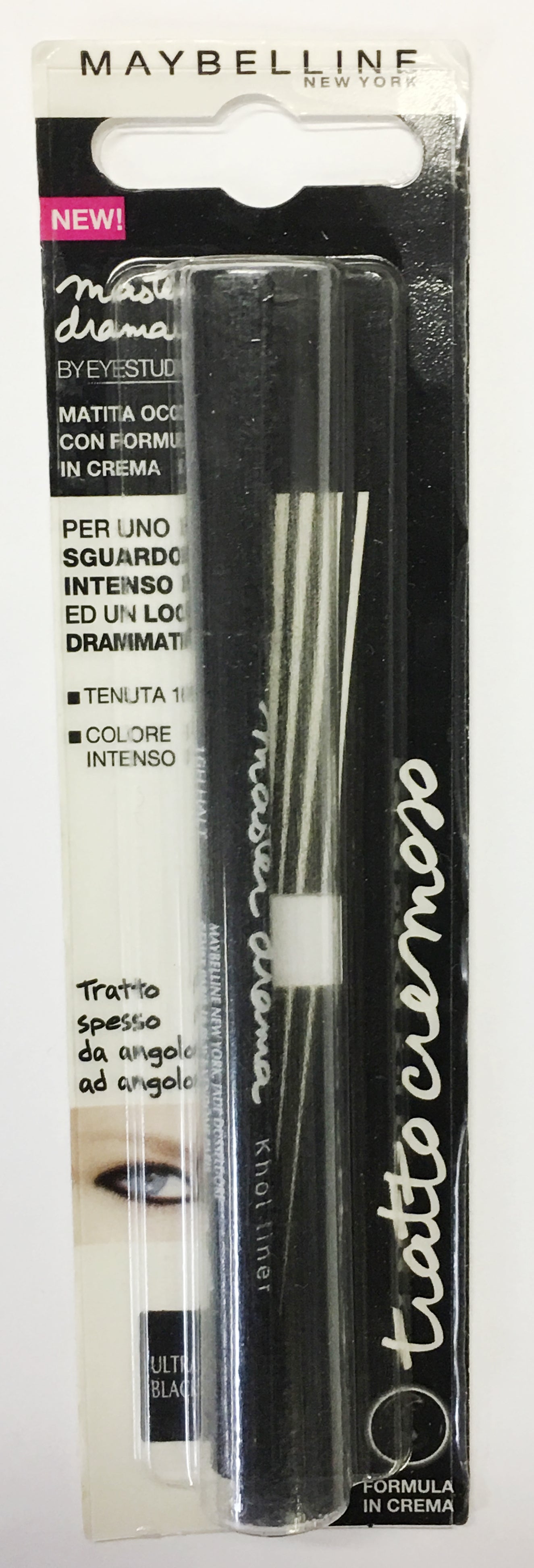 Maybelline New York Eye Studio Master Drama Cream Pencil Liner, Ultra Black - ADDROS.COM