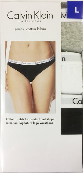 Calvin Klein Women's Carousel Bikini Panty - Large (3 Pack) - ADDROS.COM