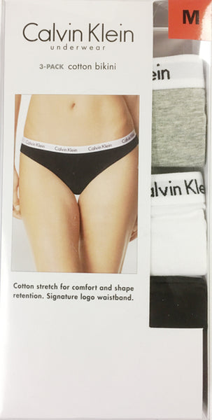 Calvin Klein Women's Carousel Bikini Panty - Medium (3 Pack) - ADDROS.COM