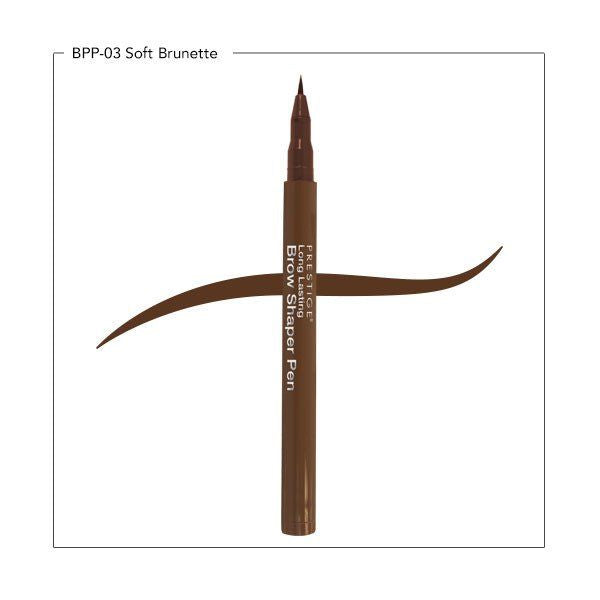 PRESTIGE COSMETICS Long Lasting Brow Shaper Pen - Soft Brunette (2-Pack) - ADDROS.COM