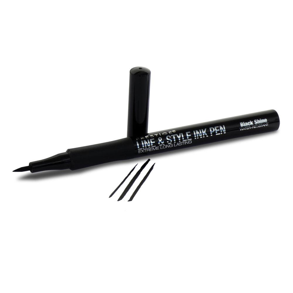PRESTIGE COSMETICS Line and Style Ink Pen, Black Shine - ADDROS.COM