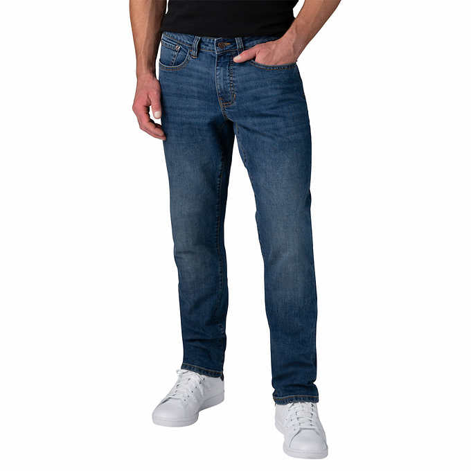 IZOD Men's Comfort Stretch Blue Jean (34 x 29) ADDROS.COM