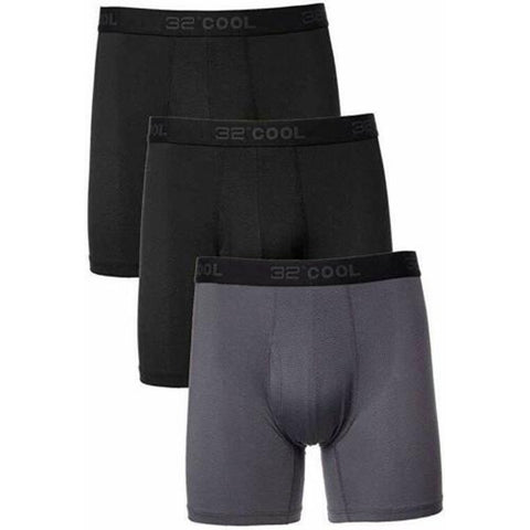 32 DEGREES Men's Mesh Wick Cool Boxer Brief (3 Pack)