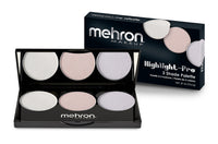 Mehron Makeup (Cool) Highlight  - 3 Color Pro Palette - ADDROS.COM