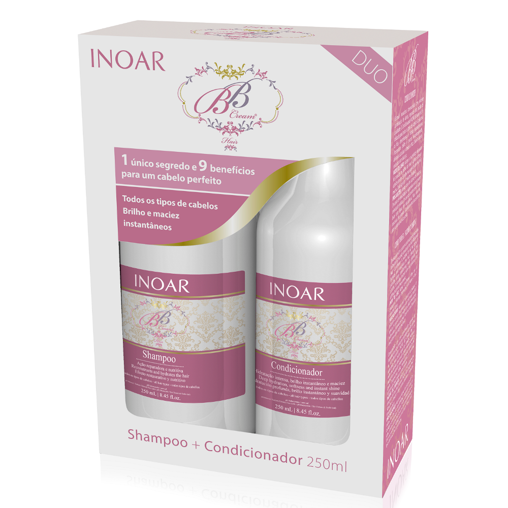 INOAR BB Cream Duo Kit (Shampoo + Conditioner) - ADDROS.COM