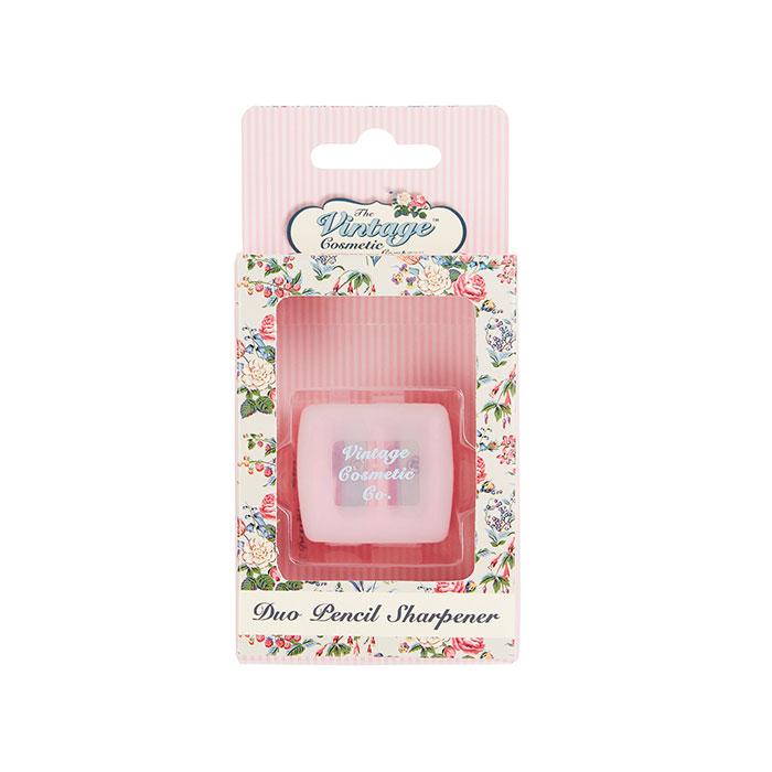 The Vintage Cosmetic Company Duo Pencil Sharpener Pink Polka Dot - ADDROS.COM