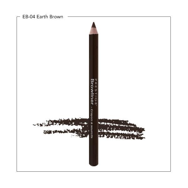 PRESTIGE COSMETICS Browliner Pencil,  EB-04 Earth Brown - ADDROS.COM