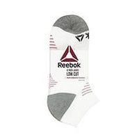 Reebok Men's Low-Cut Socks Performance Training 8 Pairs, Size 10-13 (White)