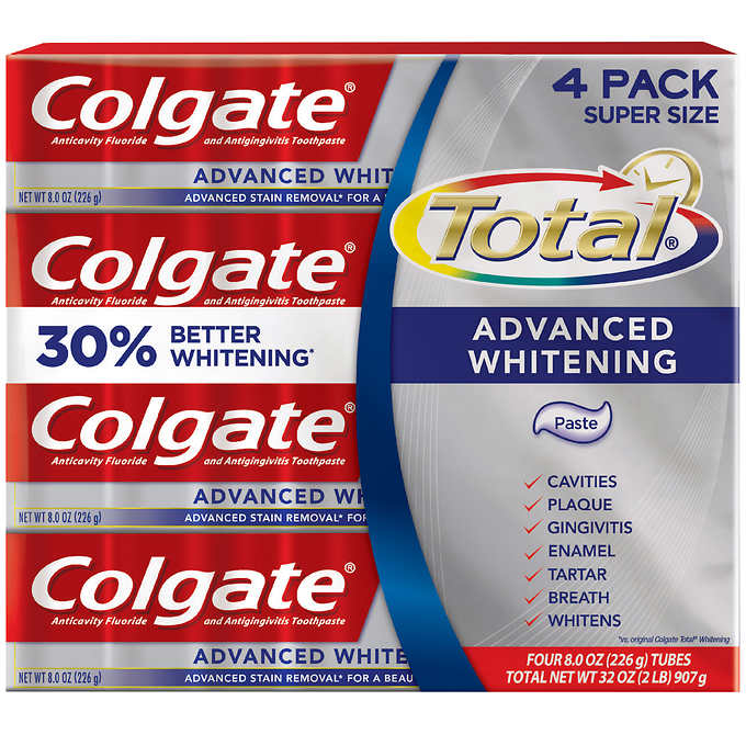 Colgate (4-pack) Total Advanced Whitening Toothpaste - ADDROS.COM