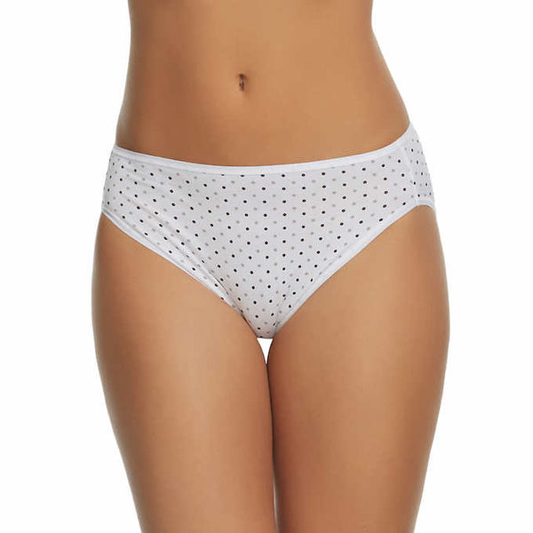 Felina Ladies' Cotton Stretch,  Hi Cut Bikini (6-pack) - ADDROS.COM