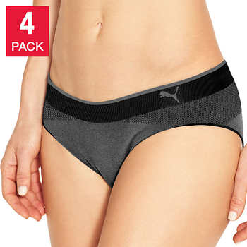 PUMA Women's Sport Bikini Briefs (4 Pack)