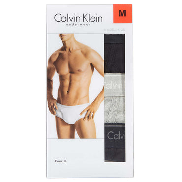 Calvin Klein Men's 3-pack Brief, Large Black - ADDROS.COM