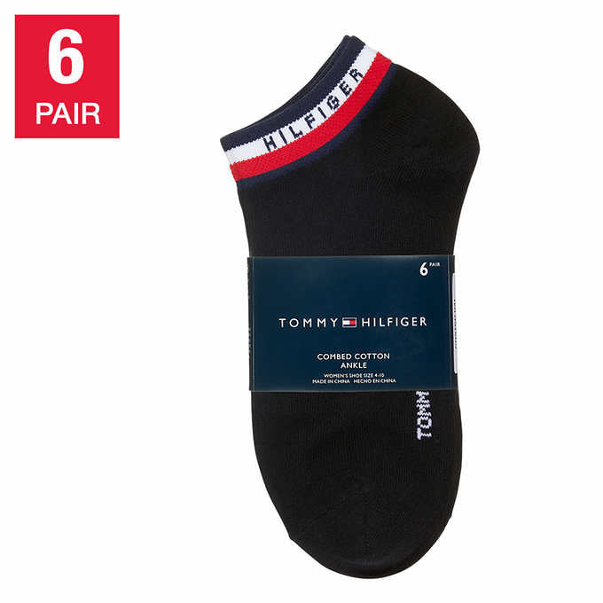 Tommy Hilfiger Ladies' Ankle Sock, Black (6-Pair)