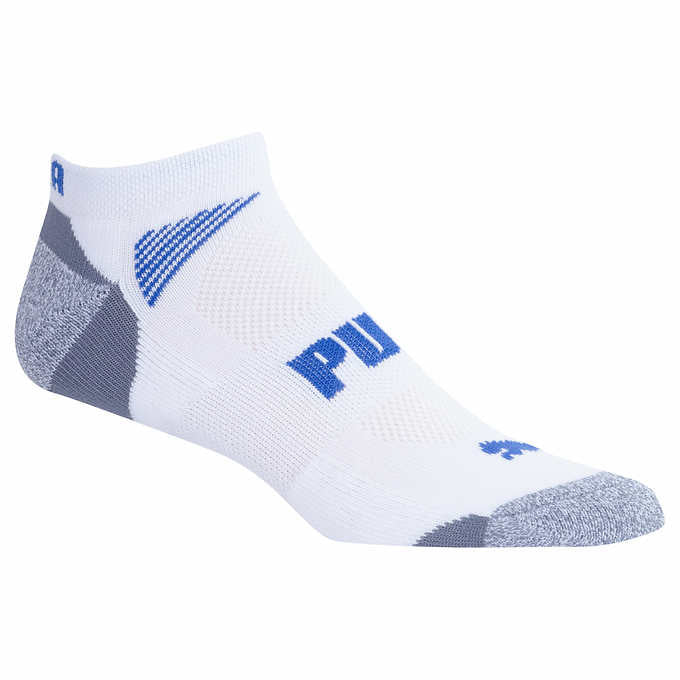 PUMA Mens No Show Socks, White (8-Pair) - ADDROS.COM