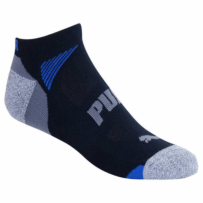 PUMA Mens No Show Socks, Black (8-Pair) - ADDROS.COM