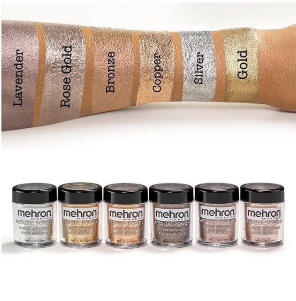Mehron Metallic Powder & Mixing Liquid Face Body Paint Make Up