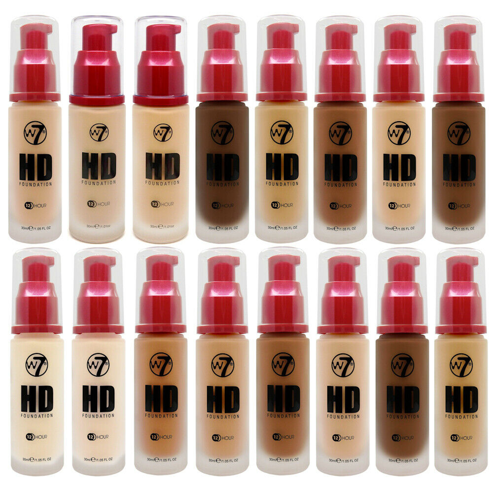 W7 COSMETICS High Definition (12 Hour) Foundation - 1.05 Fl Oz (30 ml) - ADDROS.COM