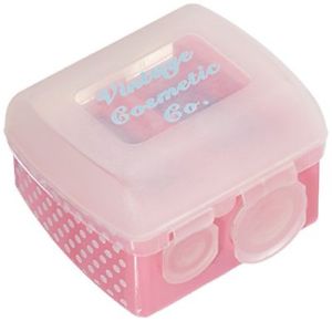 The Vintage Cosmetic Company Duo Pencil Sharpener Pink Polka Dot - ADDROS.COM