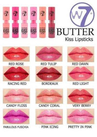 W7 COSMETICS Butter Kiss Lipstick - Red Light, 0.10 Oz (3g) - ADDROS.COM