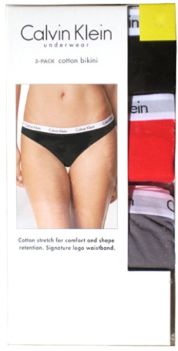 Calvin Klein Ladies' Cotton Bikini Brief Panties Underwear (3 Pack) - ADDROS.COM