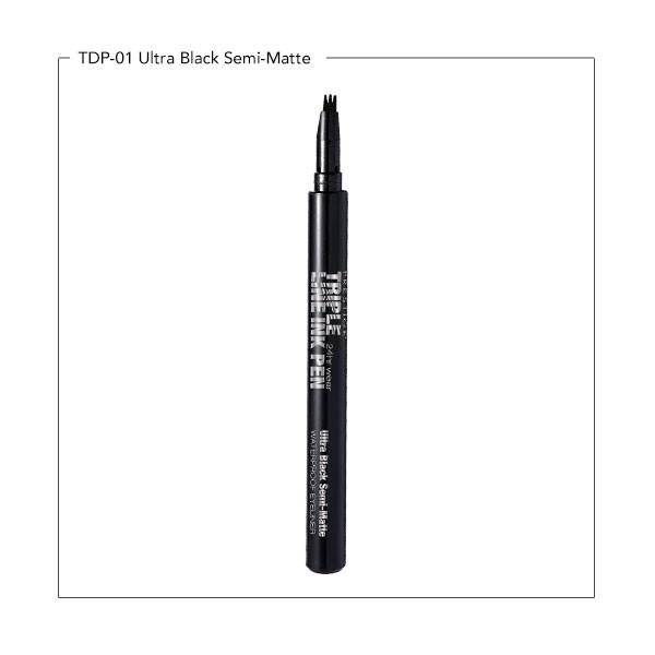 PRESTIGE COSMETICS Triple Line Ink Pen - TDP-01 Ultra Black, .003 Oz (1.0 ml) - ADDROS.COM